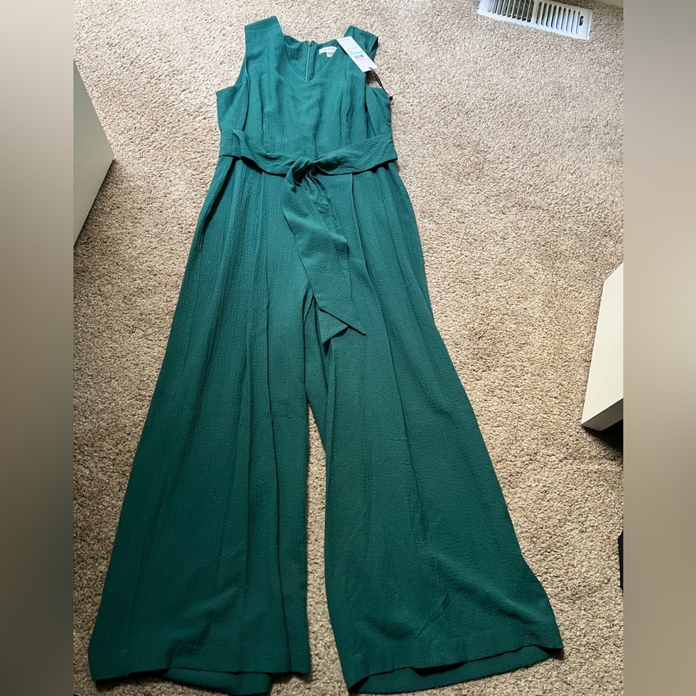 NEW CALVIN KLEIN SLEEVELESS WIDE LEGS CROP JUMPSUIT